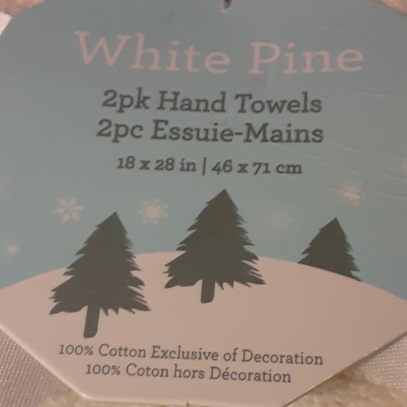 White Pine 2 Pack Hand Towels - Picture 2 of 4